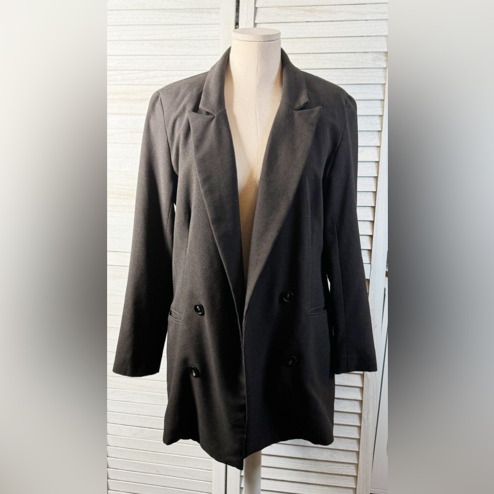 Rachel Zoe Double Breasted Blazer Brown Tailored Office Chic Jacket Size M - Picture 2 of 12